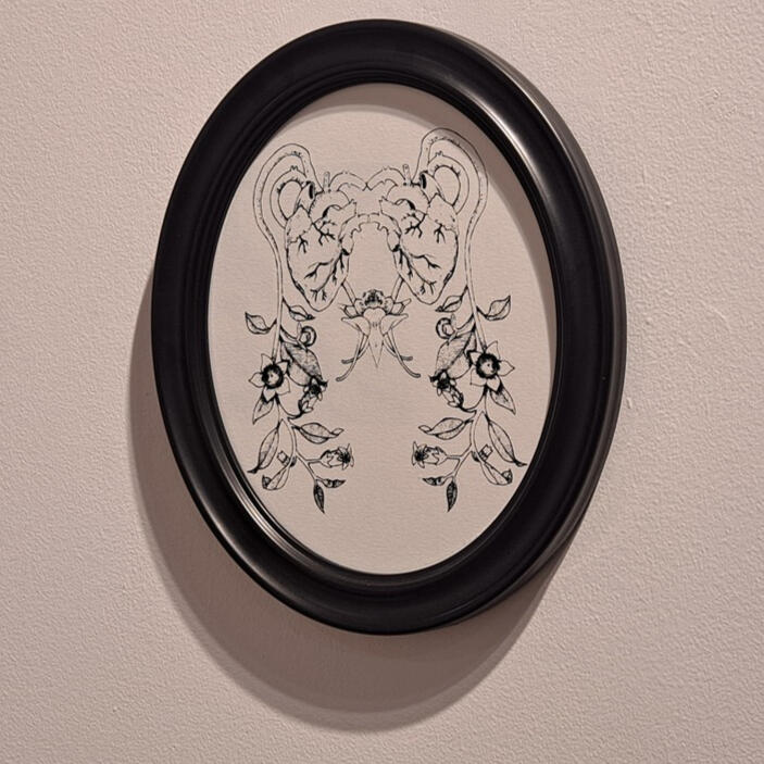 The Tell-Tale Heart (Black on White), Silkscreen print, acrylic-based ink on paper