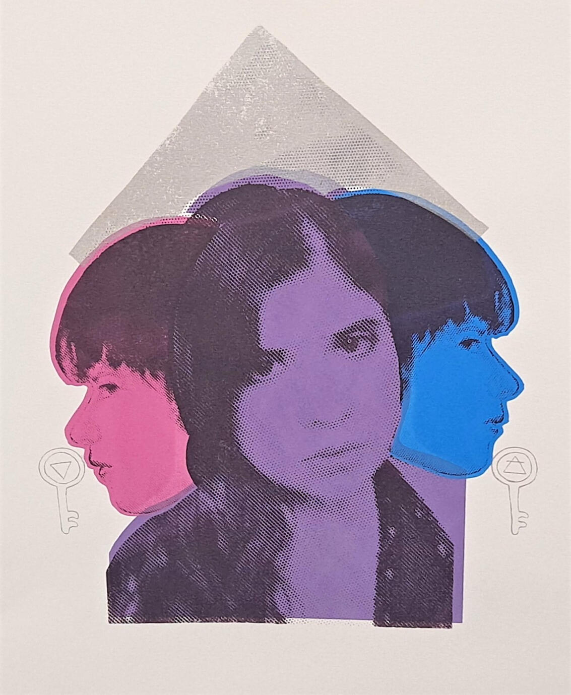 Tiffany Triformis, silkscreen print on watercolor paper