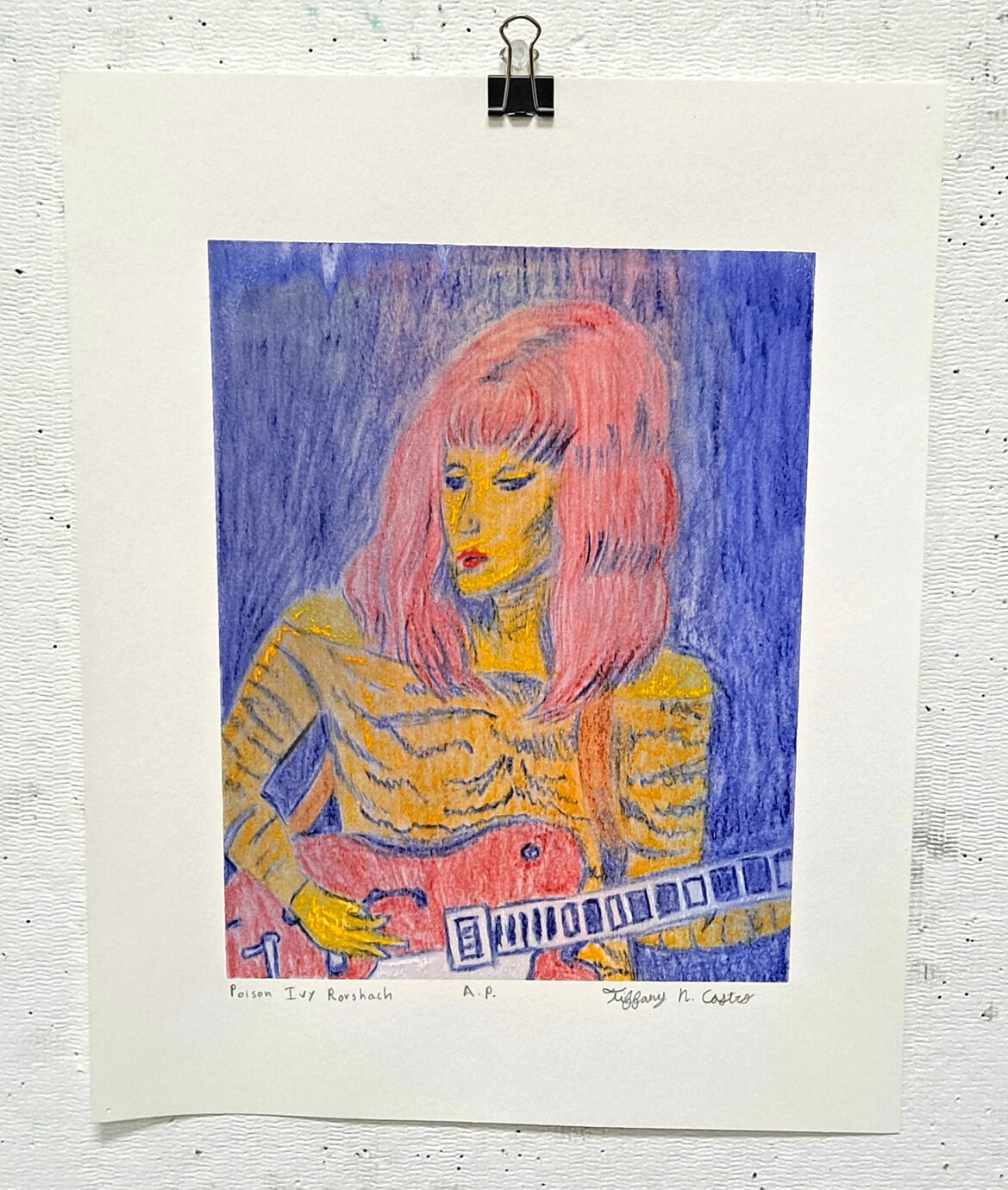 Poison Ivy Rorschach (of The Cramps), Artist&#39;s proof (ghost print)